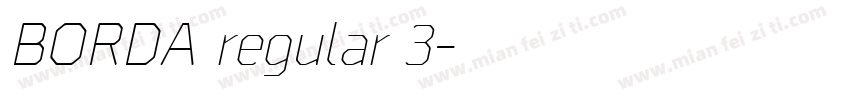 BORDA regular 3字体转换